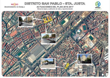 Distrito San Pablo - Santa Justa. Actuaciones del Plan 2016-2017